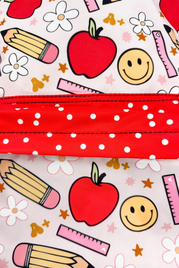 Pink & Red School Supplies Backpack | Sparkle in Pink