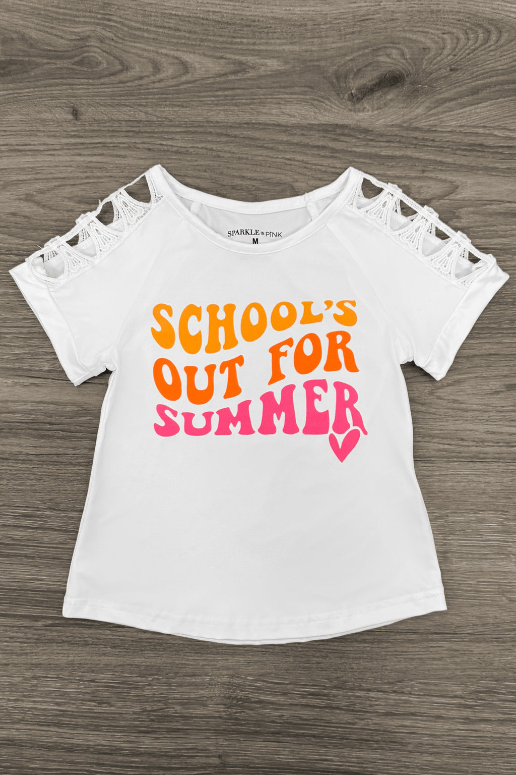 "School's Out For Summer" Pink Short Set | Sparkle in Pink