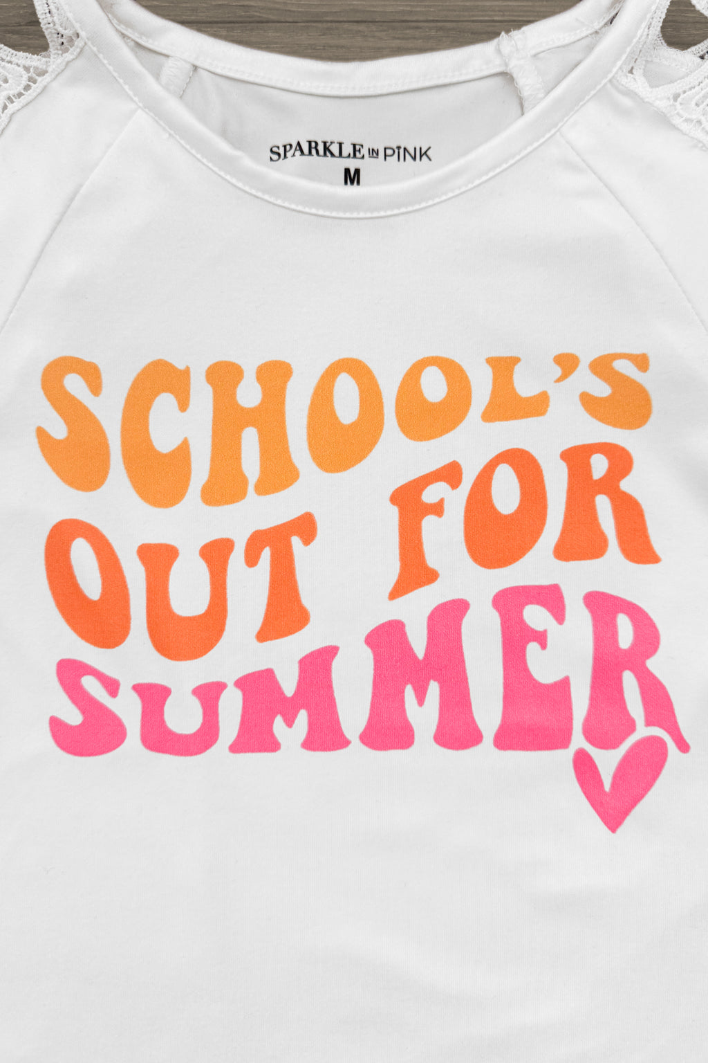 "School's Out For Summer" Pink Short Set | Sparkle in Pink