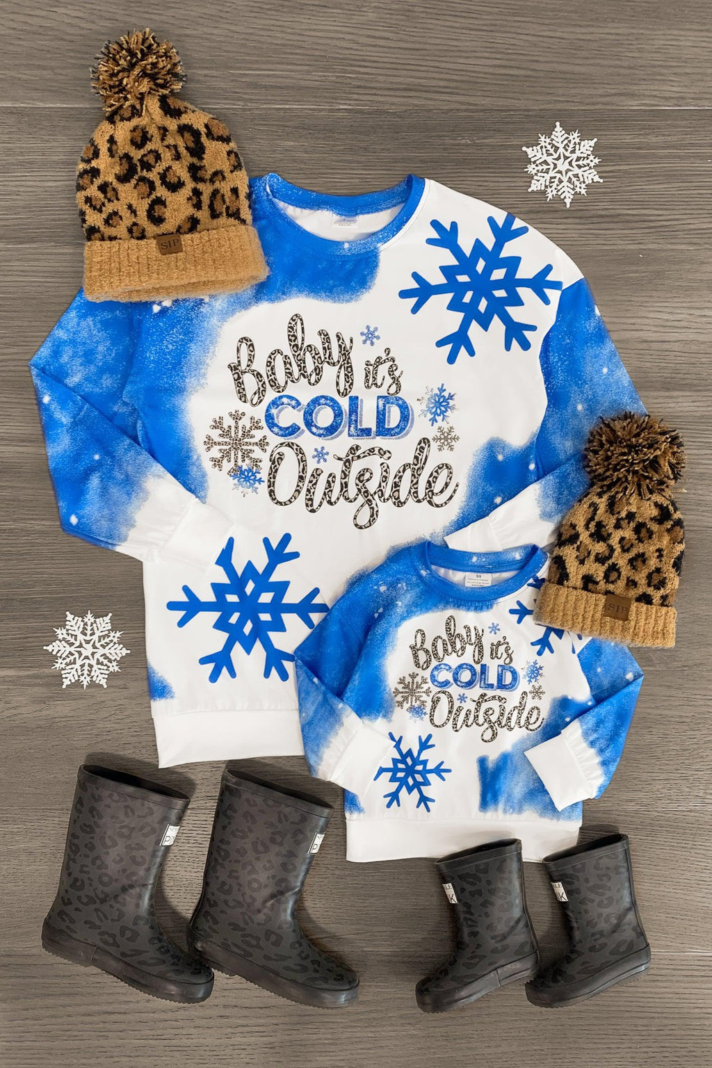 Mom & Me - "Baby It's Cold Outside" Snowflake Top - Sparkle in Pink