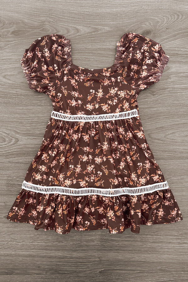 Mom & Me - Brown Floral Dress