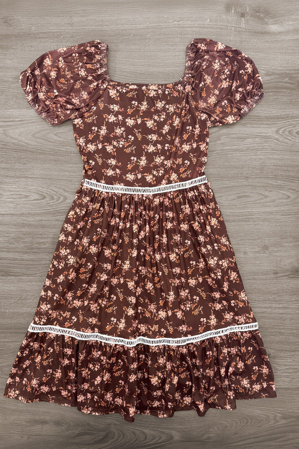 Mom & Me - Brown Floral Dress