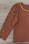 Rust Gemstone Denim Pant Set