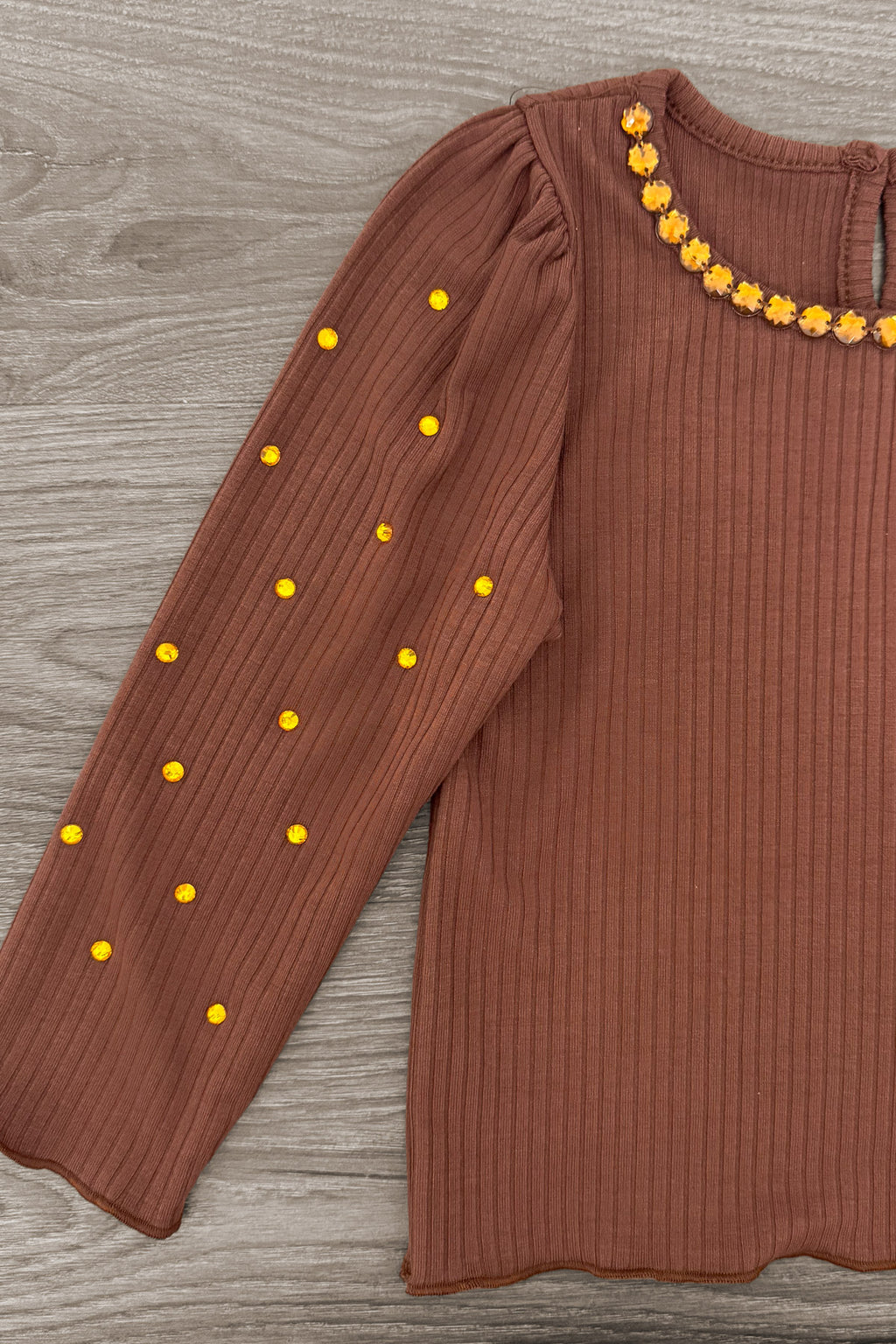 Rust Gemstone Denim Pant Set