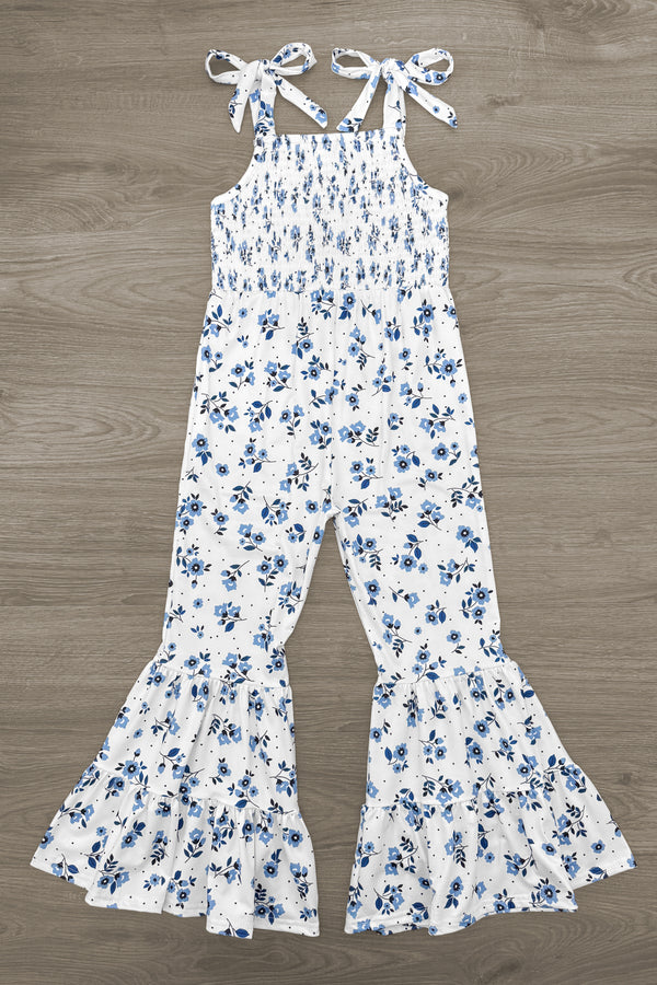 Mom & Me - White & Blue Floral Jumpsuit | Sparkle in Pink