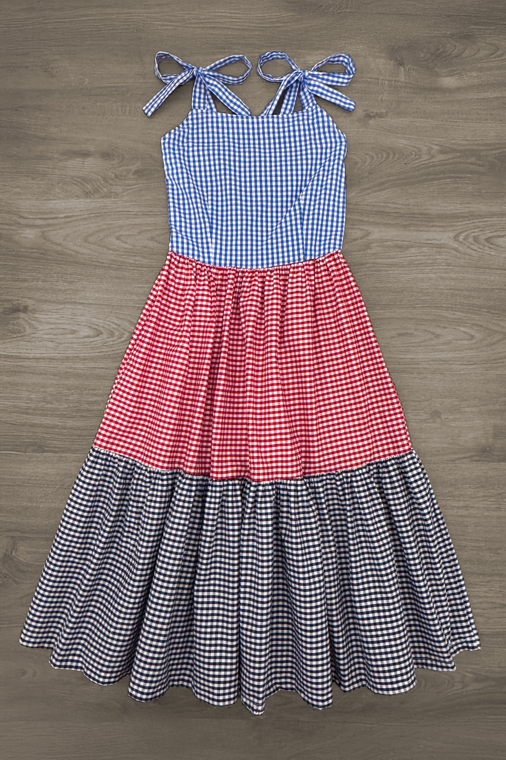 Mom & Me - Red White & Blue Gingham Dress | Sparkle in Pink