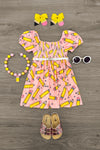 Pink Pencil & Star Dress | Sparkle in Pink