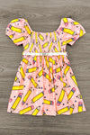 Pink Pencil & Star Dress | Sparkle in Pink