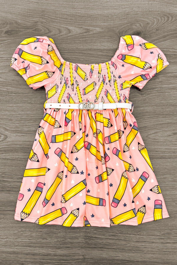 Pink Pencil & Star Dress | Sparkle in Pink