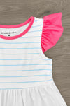 White Notebook & Crayons Dress | Sparkle in Pink
