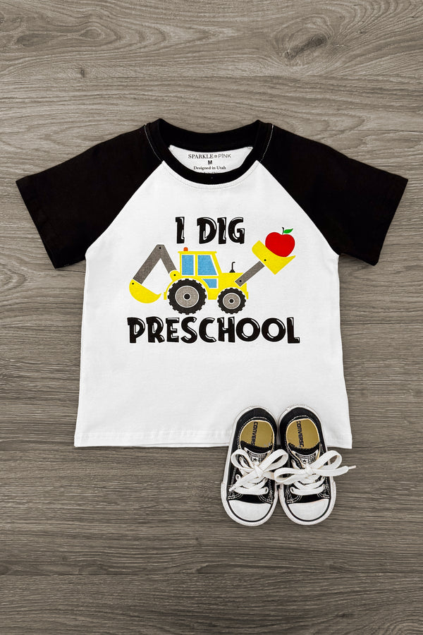 "I Dig Preschool & Kindergarten" Top | Sparkle in Pink