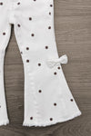 "Pray" Polka Dot Denim Pant Set