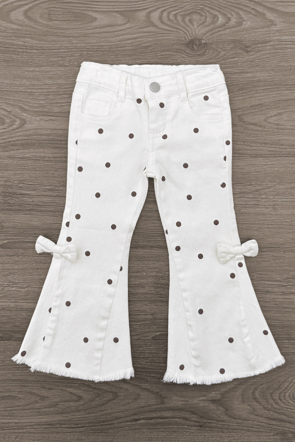 "Pray" Polka Dot Denim Pant Set