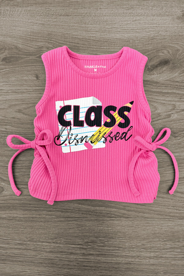 "Class Dismissed" Short Set | Sparkle in Pink