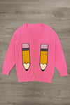 Hot Pink Sequin Pencil Cardigan | Sparkle in Pink