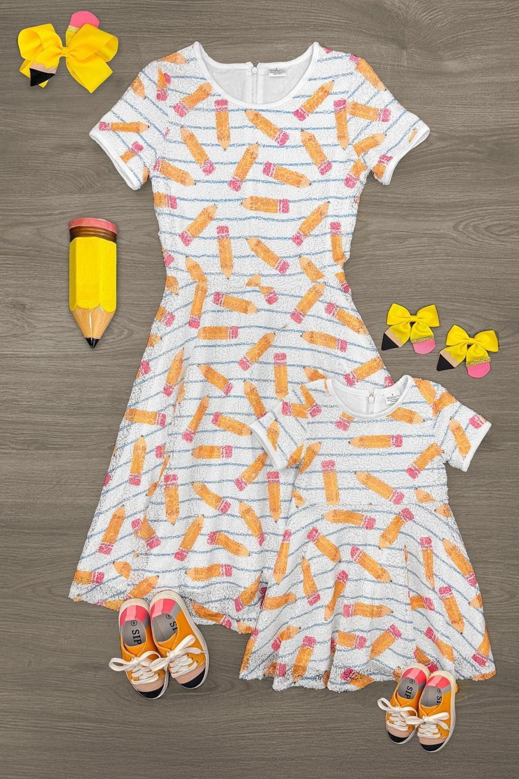 Mom & Me - Sequin Pencil & Paper Dress | Sparkle in Pink