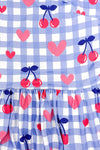 Mom & Me - Gingham Cherry Heart Dress | Sparkle in Pink