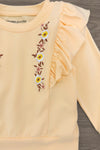 Floral Embroidered Denim Pant Set