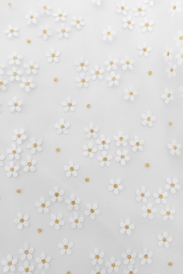 Mom & Me - White Glitter Daisy Tulle Dress | Sparkle in Pink