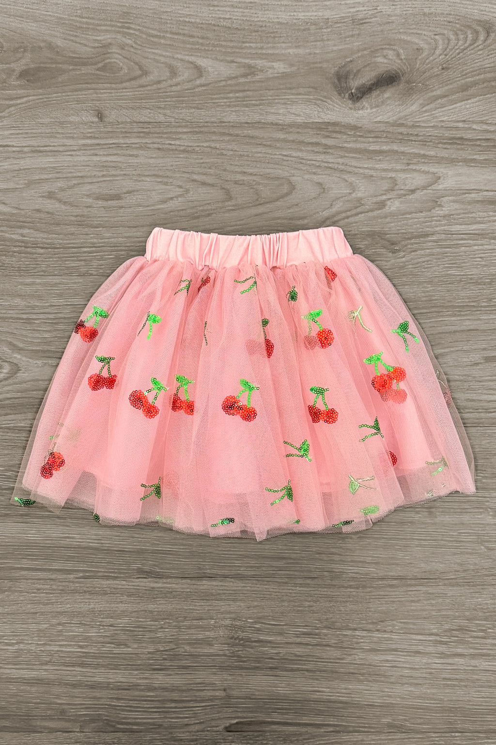 "Sweet & Sassy" Tulle Cherry Skirt Set | Sparkle in Pink