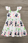 White School Supplies Tank Dress | Sparkle in Pink
