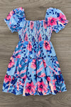 Mom & Me - Blue & Pink Floral Dress | Sparkle in Pink