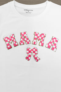 Mom & Me - "Mama & Mini" Checkered Chenille Patch Top