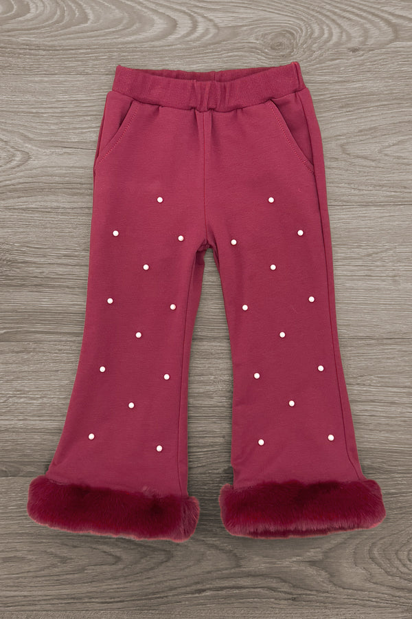 Fuzzy Pearl Flare Pant Set