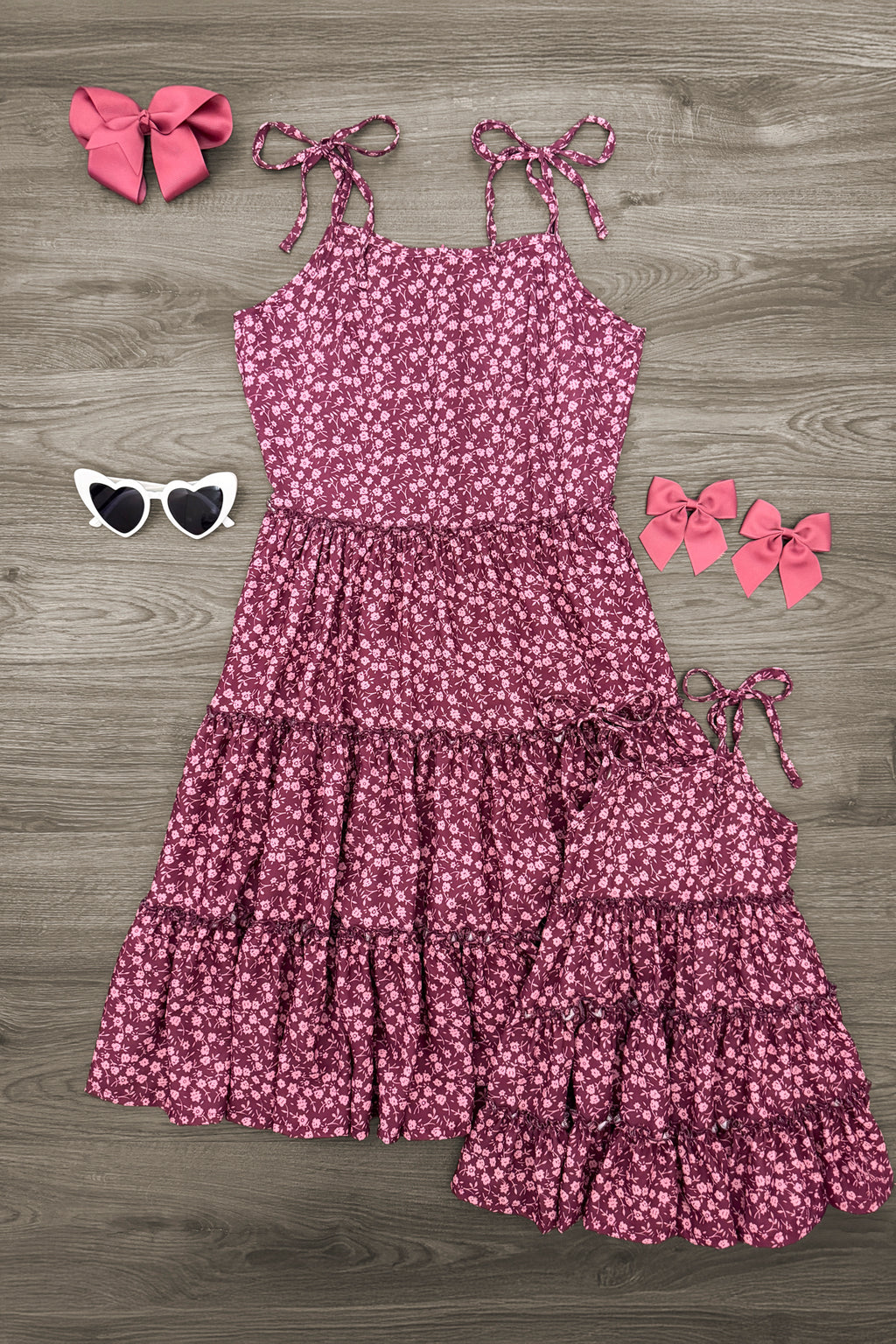 Mom & Me - Plum Floral Dress | Sparkle in Pink