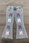 "Cozy Season" Denim Bow Pant Set