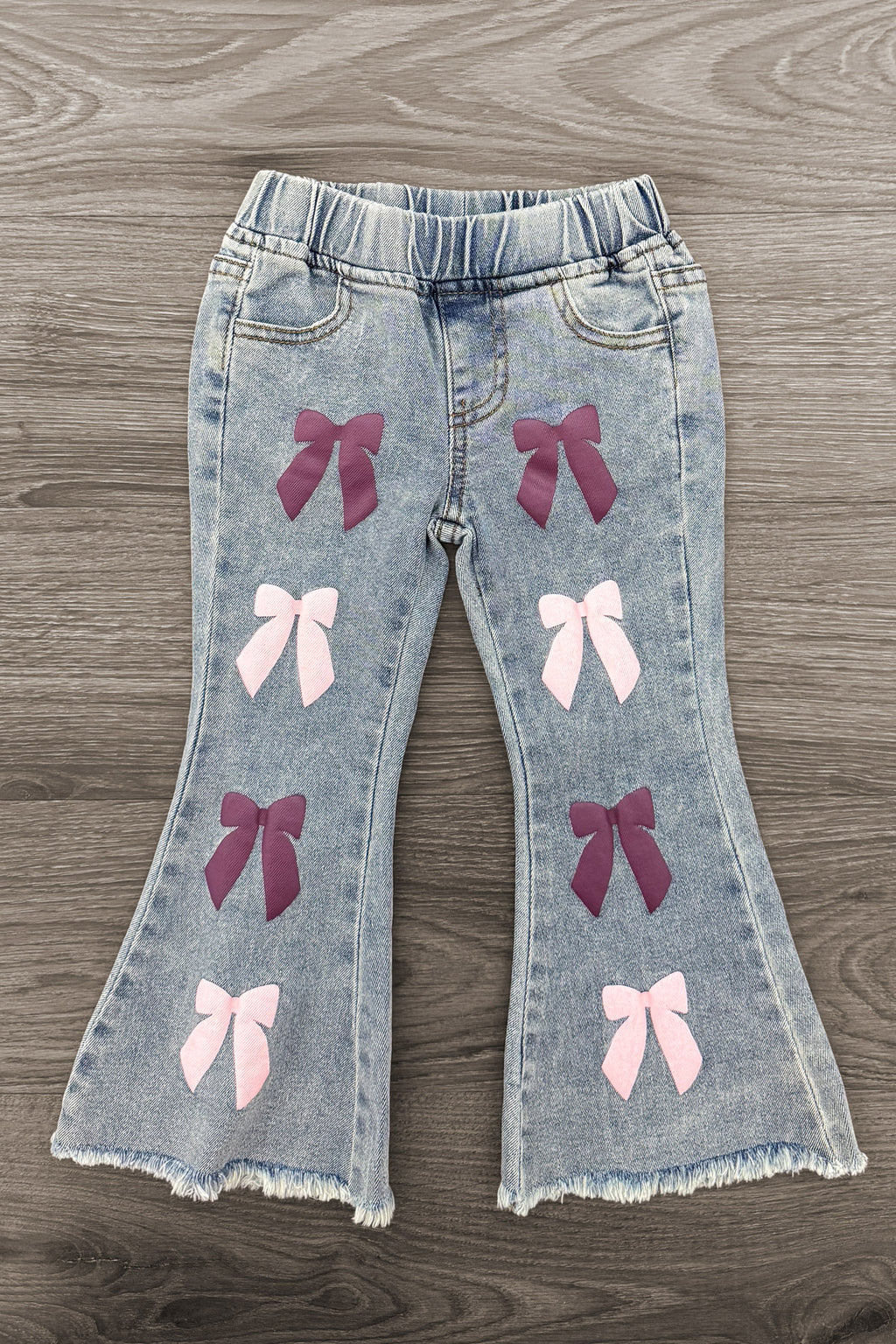 "Cozy Season" Denim Bow Pant Set