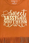 "Sweet, Sassy And Southern" Denim Short Set | Sparkle in Pink