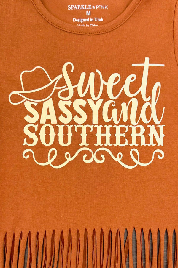 "Sweet, Sassy And Southern" Denim Short Set | Sparkle in Pink