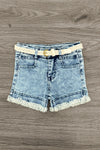 "Sweet, Sassy And Southern" Denim Short Set | Sparkle in Pink