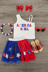 "America Girl" Tulle Skirt Set | Sparkle in Pink