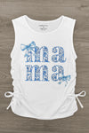 Mom & Me - "Mama & Mini" Blue Bow Tank Top | Sparkle in Pink