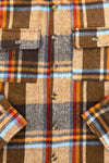 Family Rust Velvet Dress & Flannel Button Down Top