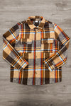 Family Rust Velvet Dress & Flannel Button Down Top