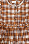 Rust Flannel Dress & Pant Set - Boy Or Girl