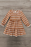 Rust Flannel Dress & Pant Set - Boy Or Girl