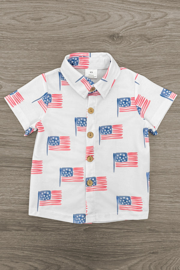 White American Flag Family Set | Sparkle in Pink