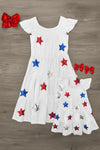 Mom & Me - Sequin Star Ruffle Dress | Sparkle in Pink