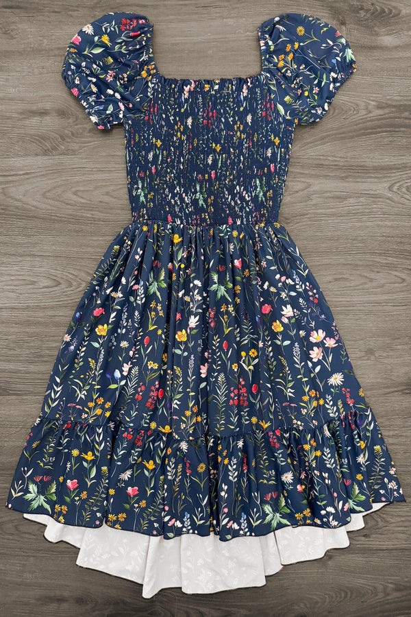 Mom & Me - Navy Floral Ruffle Dress | Sparkle in Pink