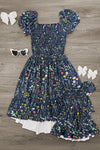 Mom & Me - Navy Floral Ruffle Dress | Sparkle in Pink