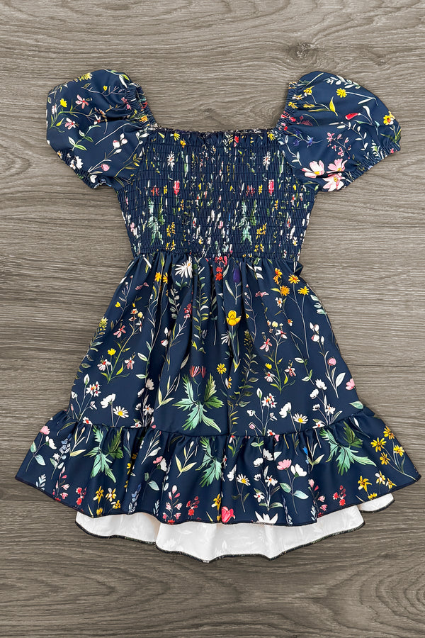 Mom & Me - Navy Floral Ruffle Dress | Sparkle in Pink