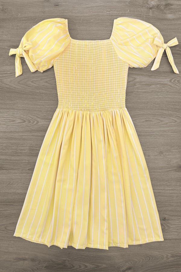 Mom & Me - Yellow Striped Dress | Sparkle in Pink