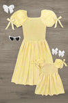 Mom & Me - Yellow Striped Dress | Sparkle in Pink
