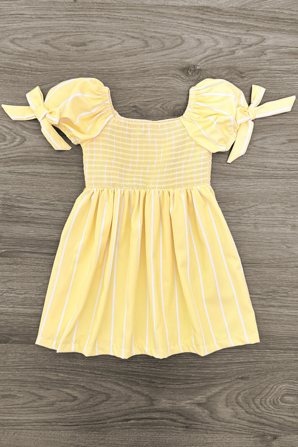 Mom & Me - Yellow Striped Dress | Sparkle in Pink