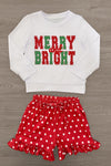 Mom & Me - "Merry & Bright" Polka Dot Pajamas