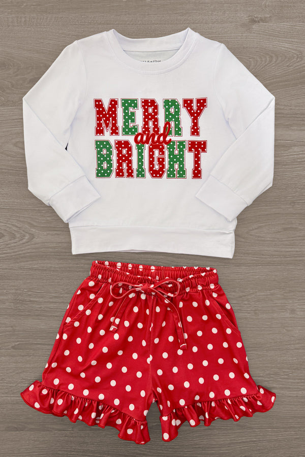 Mom & Me - "Merry & Bright" Polka Dot Pajamas